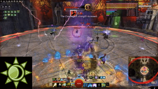 Movimento da orb em direção aos rifts